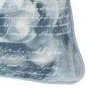 Kissenhülle / Kissenbezug 45x45 cm mit Rosenmuster blau und Keder