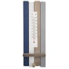 Thermometer aus Holz blau-grau mit Haken