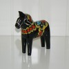schwarzes Dalapferd 13 cm schwedische Volkskunst