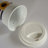 Coffee-to-go-Becher Flaggenalphabet aus Porzellan mit Kunststoff Deckel