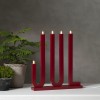 Fensterleuchter „Jul“ rot 5-flammig