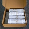 Küchentextil Geschenk Karton hellgrau recycelt