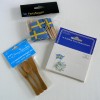 Schwedische Flaggen-Picker, Platzkarten und Holzbesteck