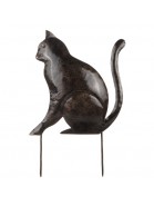 Gartendeko Gartenstecker schwarze Katze