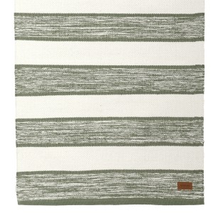 Teppich grün weiß 70x240 cm Baumwolle