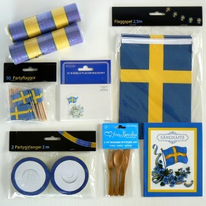 Schwedische blau gelbe Party- Deko für das Sommerfest