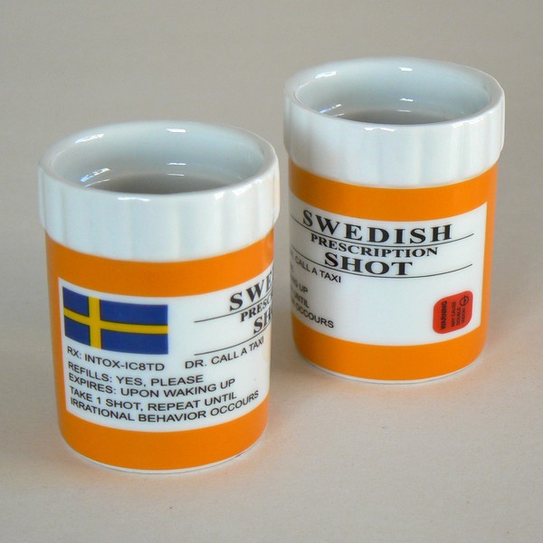 Schnapsbecher schwedische Arzneidose 2er-Set 