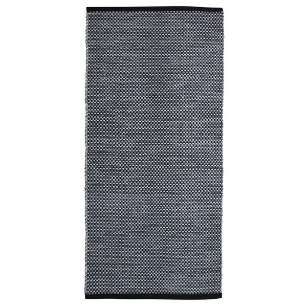 Teppich Vilde grau weiß 70x140 cm Baumwolle