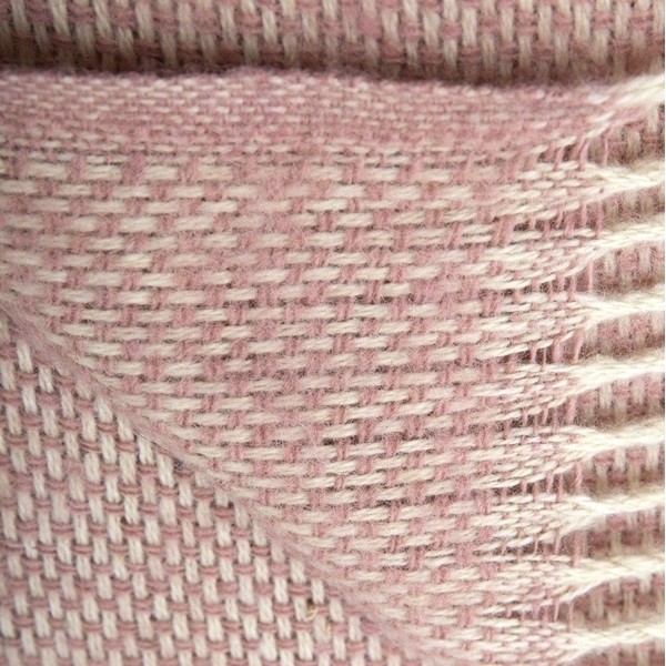 Wollplaid Wolldecke rosé farben