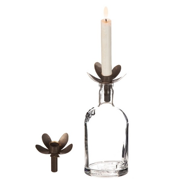 Kerzenhalter „Blüte“ für Flaschen 2er-Set